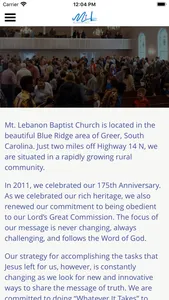 Mount Lebanon Baptist Church screenshot 6