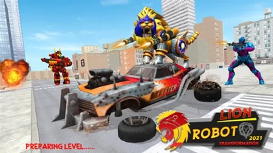 Lion Robot Transform Games screenshot 0