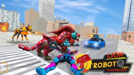 Lion Robot Transform Games screenshot 3