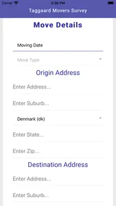Taggaard Movers Survey screenshot 5