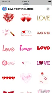 Love Valentine Letter Stickers screenshot 2