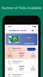 Washington DOL Permit Practice screenshot 2