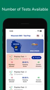 Wisconsin DMV Permit Practice screenshot 1