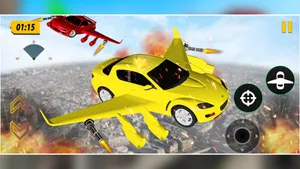 Crazy Flying Car Shooting Game screenshot 7