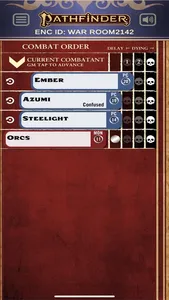 Pathfinder 2E Combat Tracker screenshot 0