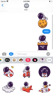 Cute Astronaut Stickers screenshot 0