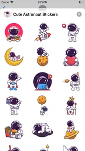 Cute Astronaut Stickers screenshot 1