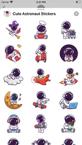 Cute Astronaut Stickers screenshot 2