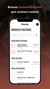 Hardy: Smart workout routines screenshot 1