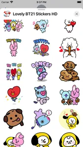 Lovely BT21 Stickers HD screenshot 0