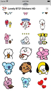 Lovely BT21 Stickers HD screenshot 1