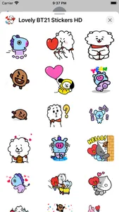 Lovely BT21 Stickers HD screenshot 2