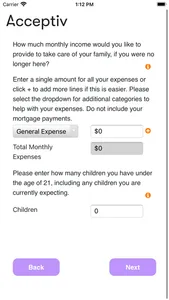 Insurance Needs Analysis screenshot 3