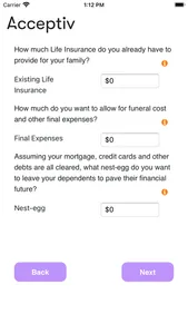 Insurance Needs Analysis screenshot 5
