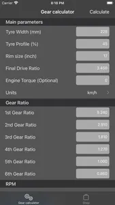 Racing Diffs - Gear ratio screenshot 0