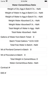 Water Cementitious Ratio screenshot 2