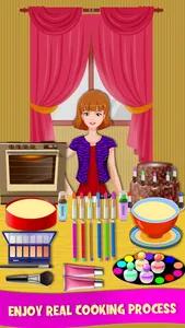 Cosmetic Cake Baking Game screenshot 0