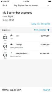 Unit4 Expenses for ERPx screenshot 1