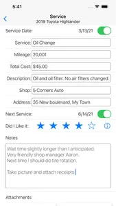 Auto Care Tracker screenshot 3