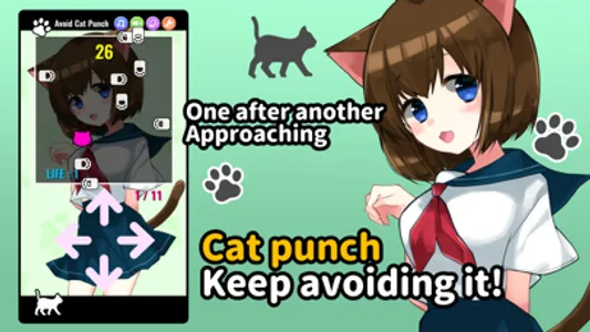 Avoid Cat Girl Punch! screenshot 1