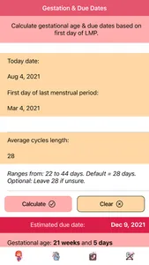 Pregnancy Due Dates Calculator screenshot 0