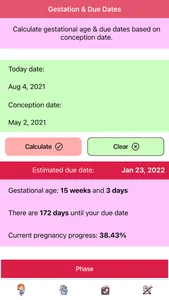 Pregnancy Due Dates Calculator screenshot 1