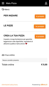 Malu Pizza App screenshot 1