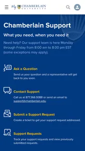 My Chamberlain: Student Portal screenshot 2