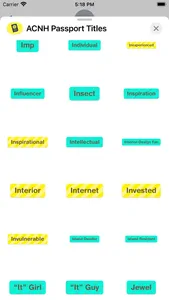 ACNH Passport Titles screenshot 5