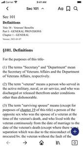 USC 38 - Veterans' Benefits screenshot 1