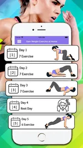 Gain Weight Exercise at Home screenshot 2