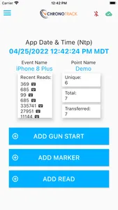 ChronoTrack MobileTrack screenshot 1