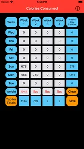 Calories Consumed screenshot 1