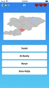 Kyrgyzstan: Provinces Map Quiz screenshot 1