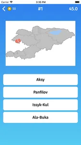 Kyrgyzstan: Provinces Map Quiz screenshot 2