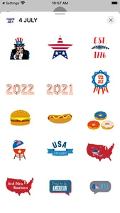 USA JULY 4 Sticker Pack screenshot 1