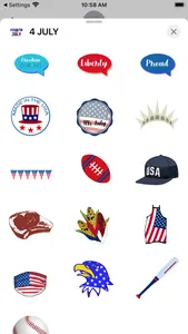 USA JULY 4 Sticker Pack screenshot 3