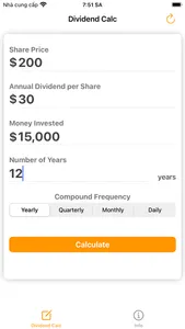 Dividend Calculator - Calc screenshot 0