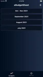 eBudgetSheet screenshot 0