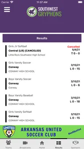 Southwest Gryphons Athletics screenshot 2