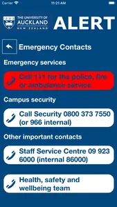 UoA Alert screenshot 2