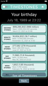 Timestones screenshot 2