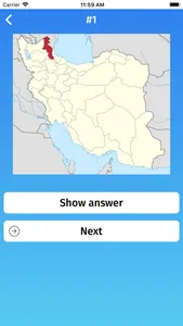 Iran: Provinces Map Quiz Game screenshot 4