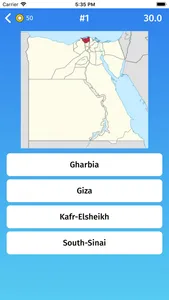 Egypt: Provinces Quiz Game screenshot 2