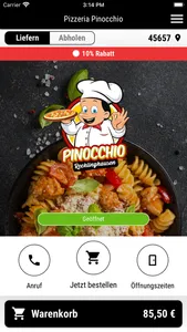 Pizzaservice Pinocchio screenshot 0