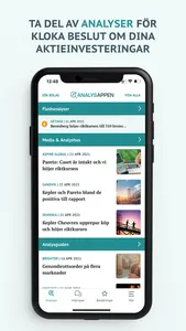 Analysappen screenshot 1