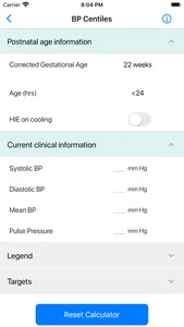 Neonatal Hemodynamics CDSS screenshot 2