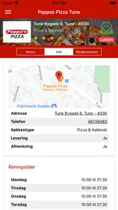 Pappas Pizza Tune app screenshot 1