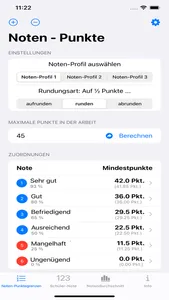 Schulnoten-Rechner für Lehrer screenshot 2