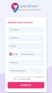greatEvent-Booking Simplified screenshot 1
